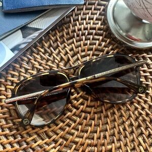 Michael Kors “Breckenridge” Aviator Tortoise Shell Dark Gradient Lens Sunglasses